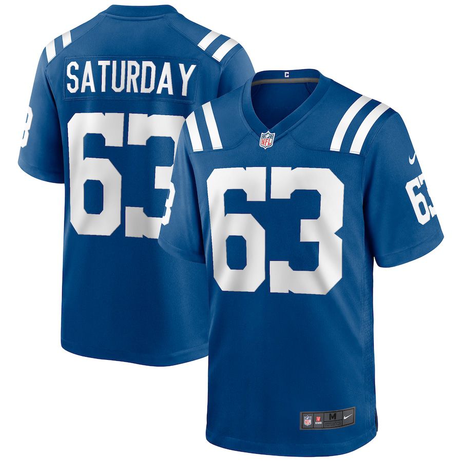 Men Indianapolis Colts #63 Jeff Saturday Nike Royal Game Retired Player NFL Jersey